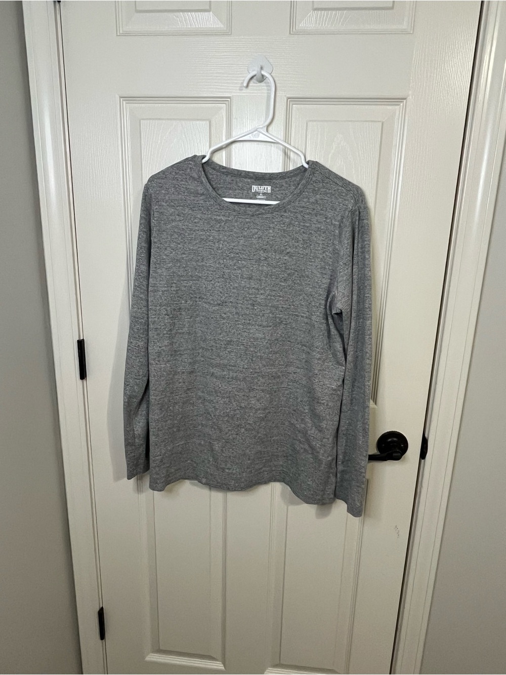 Duluth Trading Co Gray Long-Sleeve Crewneck Top